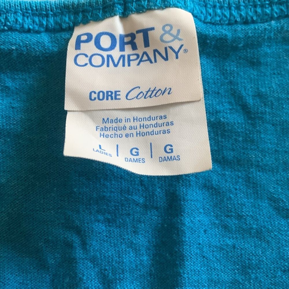 One Time At Band Camp Screen Print Turquoise Tank Size Large - Picture 4 of 5
